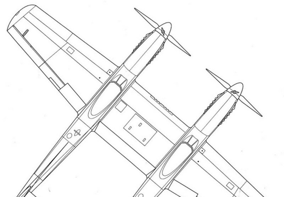 North American F-82 Twin Mustang drawings (figures)